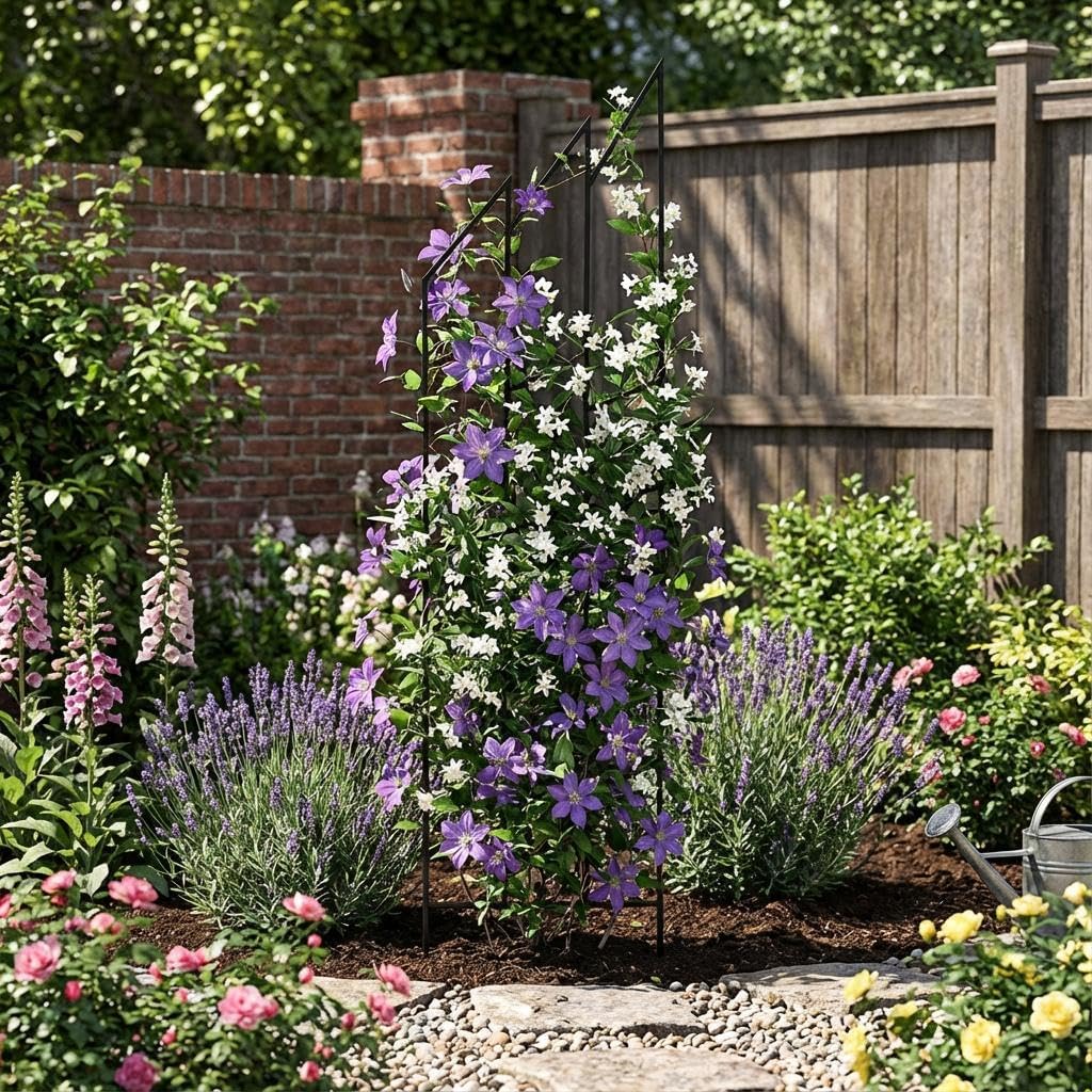 Kapaga - Rankgitter 200 cm - Rankhilfe Garten - Staudenhalter - Blumenhalter - Rankengewächs Pflanze