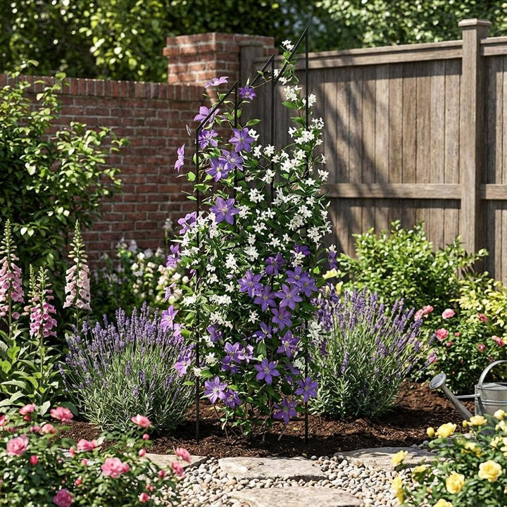 Kapaga - Rankgitter 200 cm - Rankhilfe Garten - Staudenhalter - Blumenhalter - Rankengewächs Pflanze