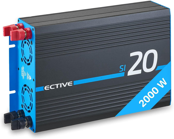 ECTIVE Reiner Sinsus Wechselrichter SI20-2000W, 12V auf 230V, USB, Überlastschutz, Überhitzungsschut