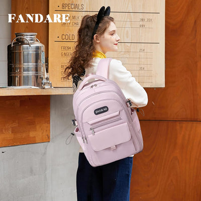 FANDARE Beiläufig Rucksack Schulrucksack Schultasche Junge Mädchen Schulranzen Daypacks mit 15.6 Zol