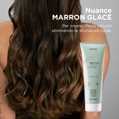 Kemon - Yo Cond Marron Glacé, reflektierendes Klimamittel aus natürlichen Herkunft, mit Yoghurt-Extr
