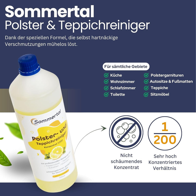 ALBATROS Waschsauger Polster Hydro 7500 + 1l Reinigungs-Shampoo - 4in1 Polsterreiniger Gerät Beutell