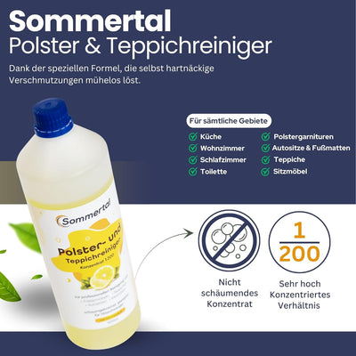 Albatros Waschsauger Polster HYDRO 7500 + 2l Reinigungs-Shampoo - 4in1 Polsterreiniger Gerät Beutell