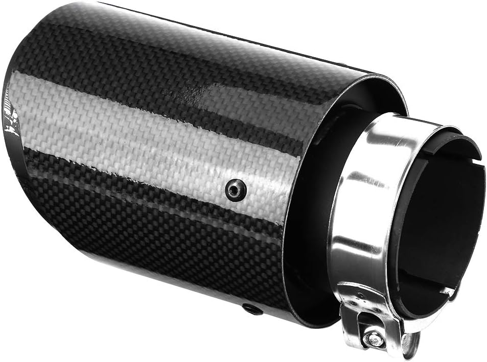 Auspuffspitze Auto Auspuffrohr Schalldämpfer Spitze Kohlefaser-Stil für die meisten Autos mit 60 mm