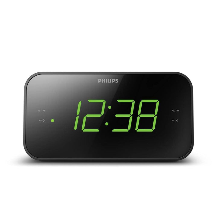 Philips Audio TAR3306 Wecker mit Radio und grossem Display, Doppelalarm, Sleep Timer & Schlummerfunk