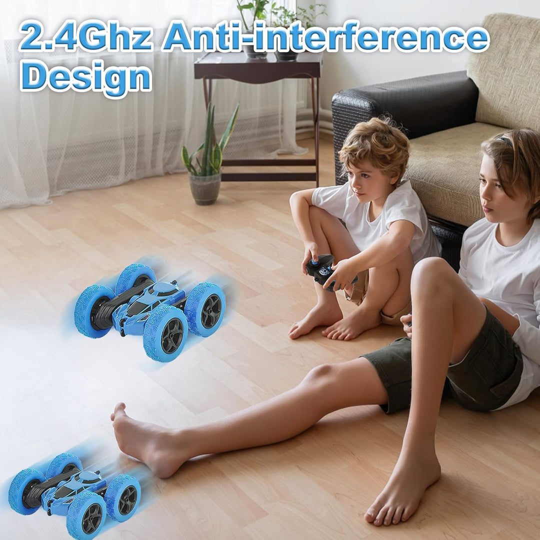 Ferngesteuertes Auto, 90 Min Spielzeit, 2.4Ghz Doppelseitig 360° drehbare RC Stunt Crawler mit Schei
