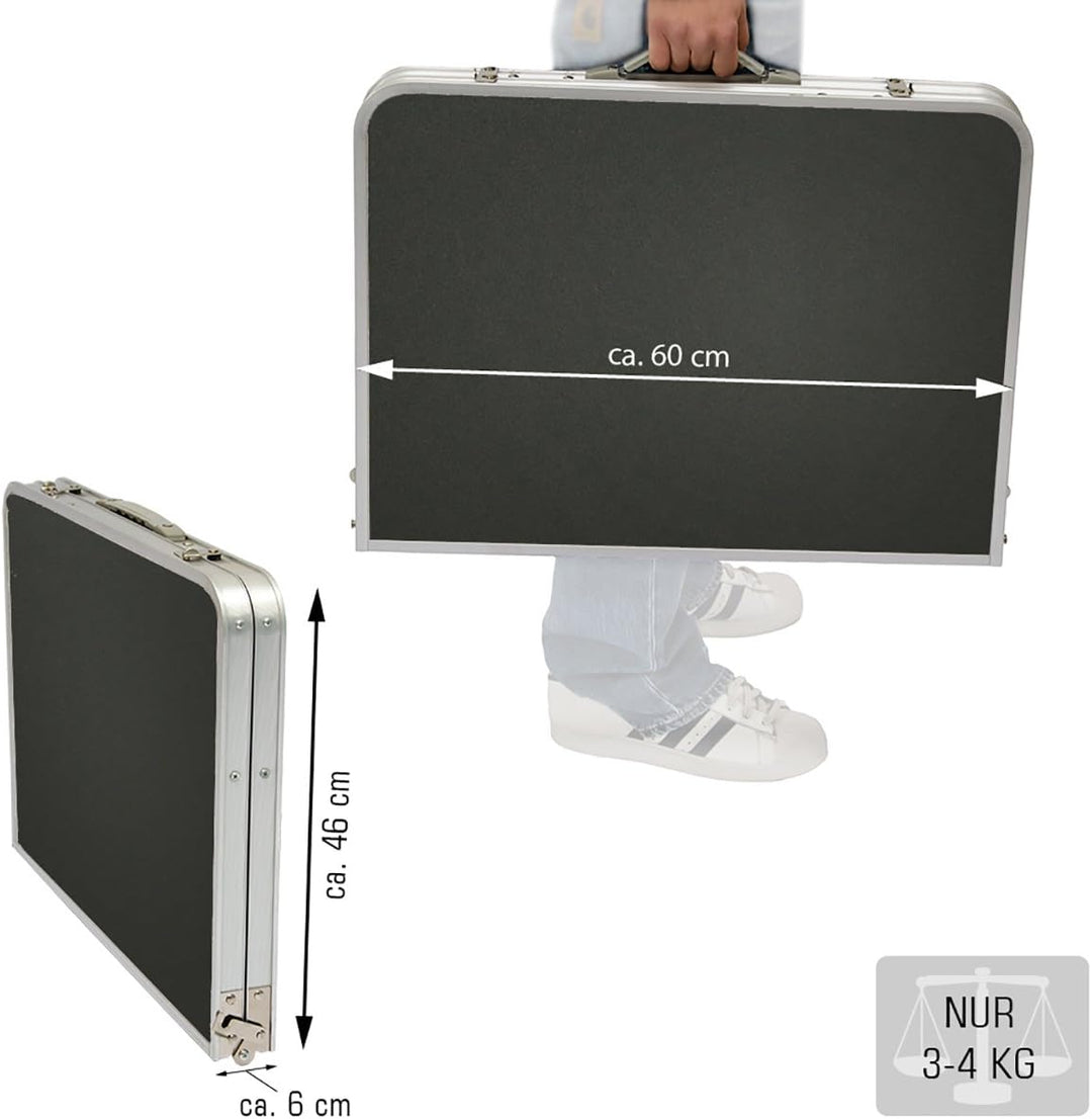 AMANKA Alu Campingtisch 90x60cm - Klapptisch Picknicktisch Leichter Falttisch höhenverstallbar