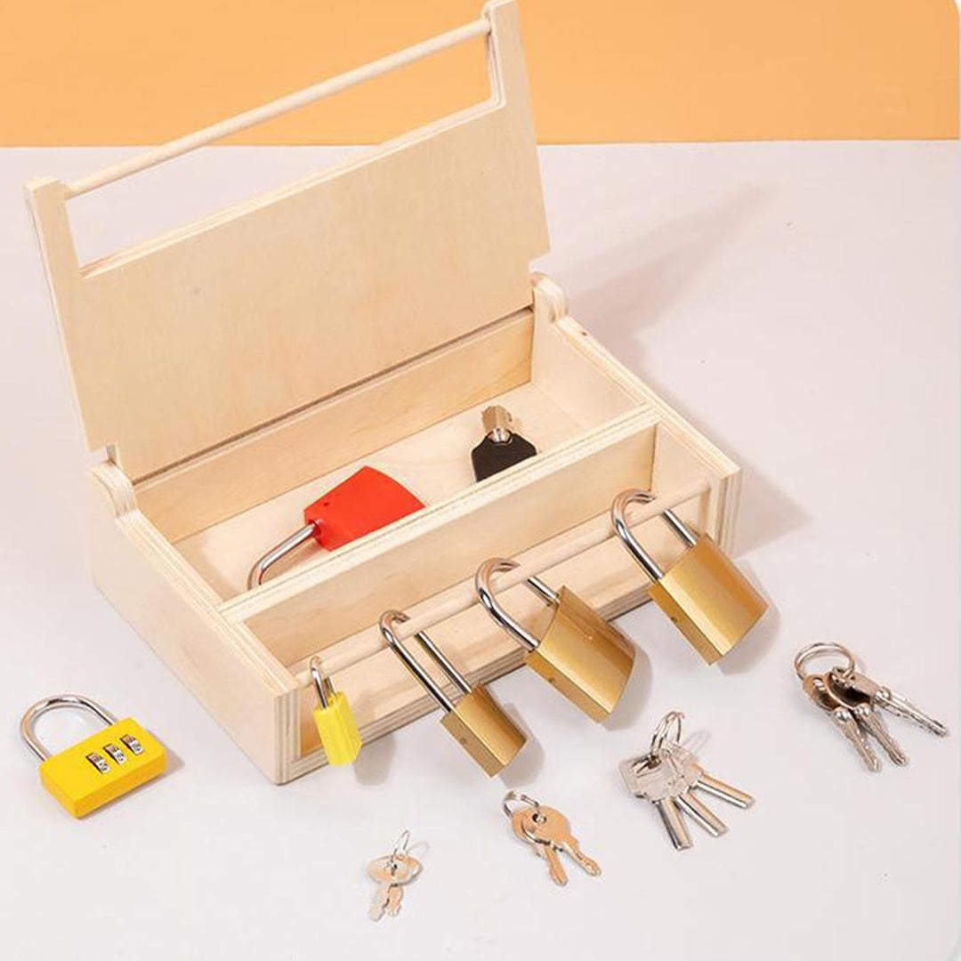 Spielzeugset Mit Schloss Und Schlüssel 19,5 X 12 X 5,7 Cm | Kinder Lernspielzeug Schloss Und Schlüss