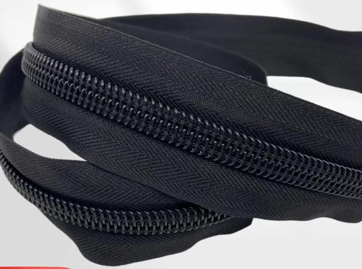 15 Meter / durchgehender Reissverschluss aus Nylon, mit 10 Schiebern aus Metall #10, Reissverschluss