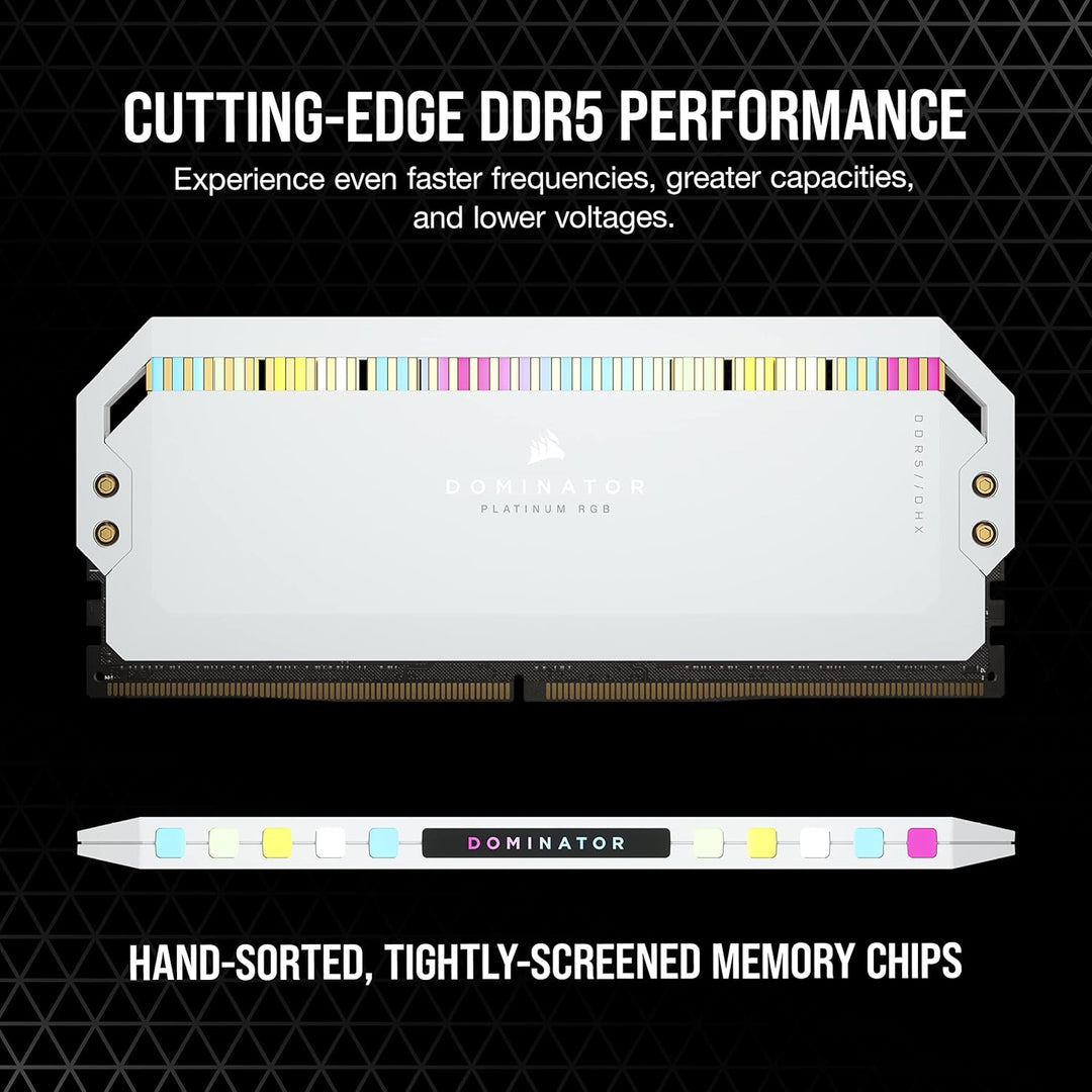 Corsair Dominator Platinum RGB DDR5 RAM 32GB (2x16GB) 5200MHz CL40 Intel XMP iCUE Kompatibel Compute