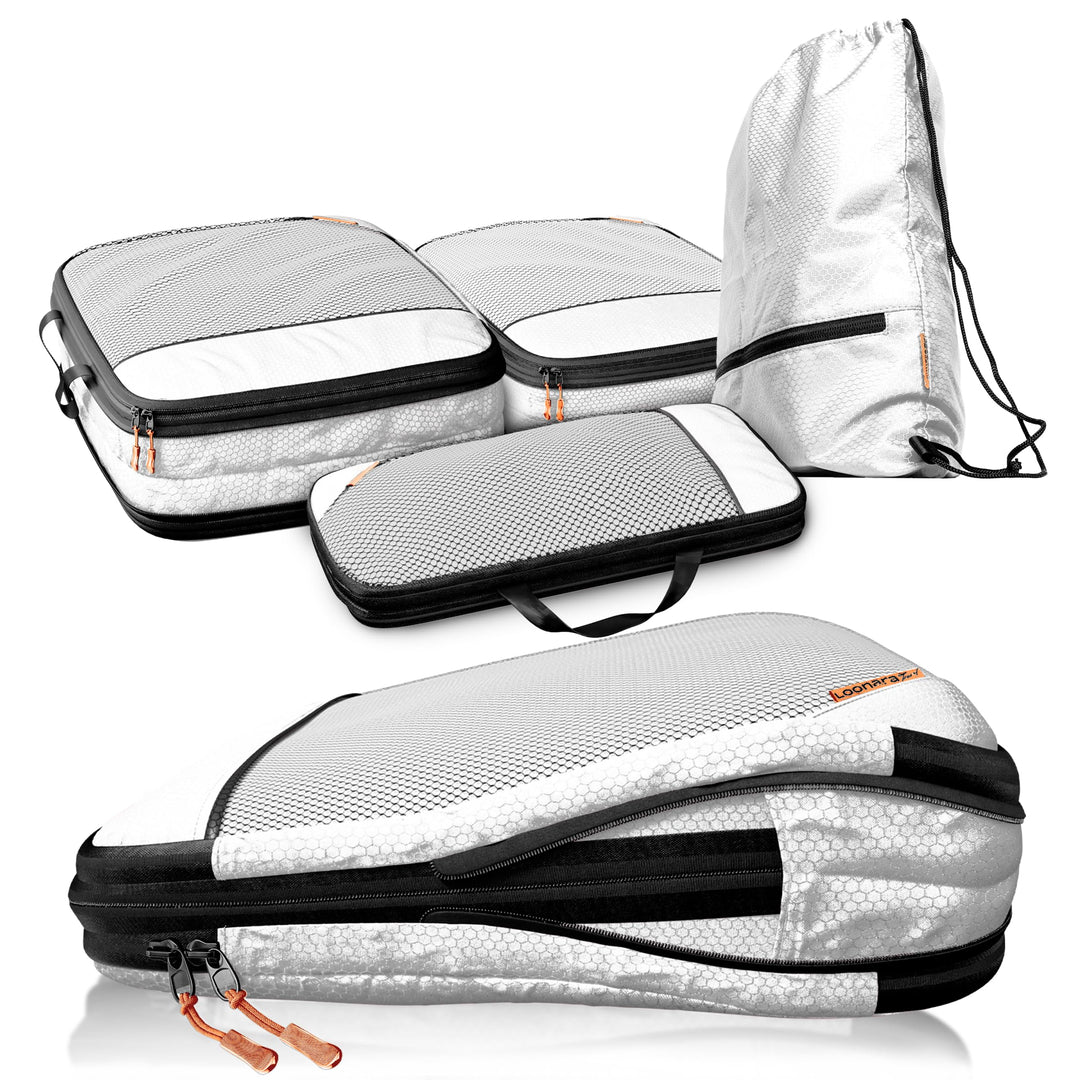 Compression Packing Cubes Set für mehr Platz im Koffer & Backpack - Packwürfel Packing Cubes Compres