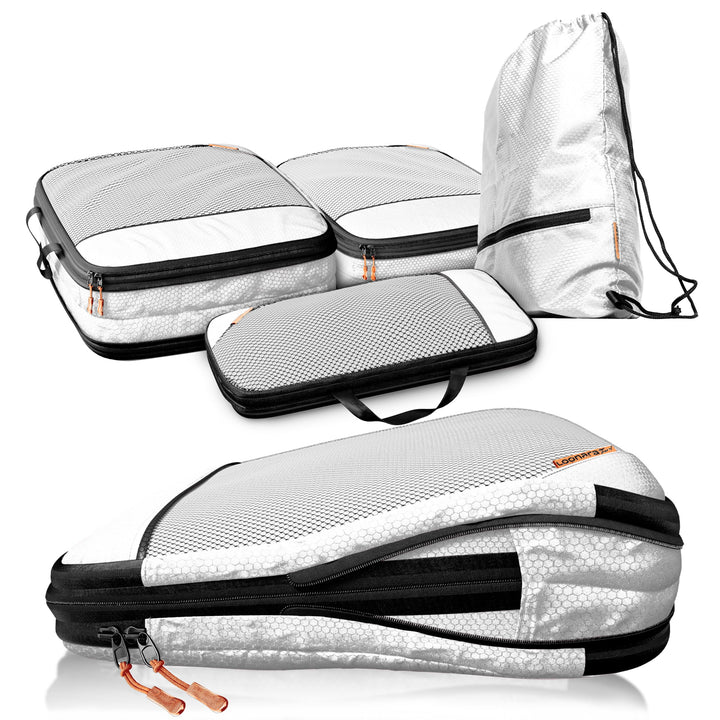 Compression Packing Cubes Set für mehr Platz im Koffer & Backpack - Packwürfel Packing Cubes Compres
