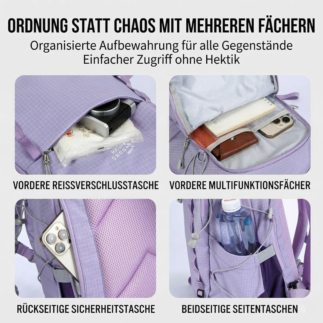 25L Wanderrucksack Damen Herren Reiserucksack Tagesrucksack Wasserdicht Leicht Backpack für Wandern