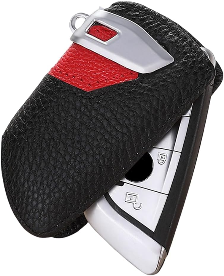 Auto echtes Leder Smart Key Cover Fall für BMW (Blade Rot), Blade Rot