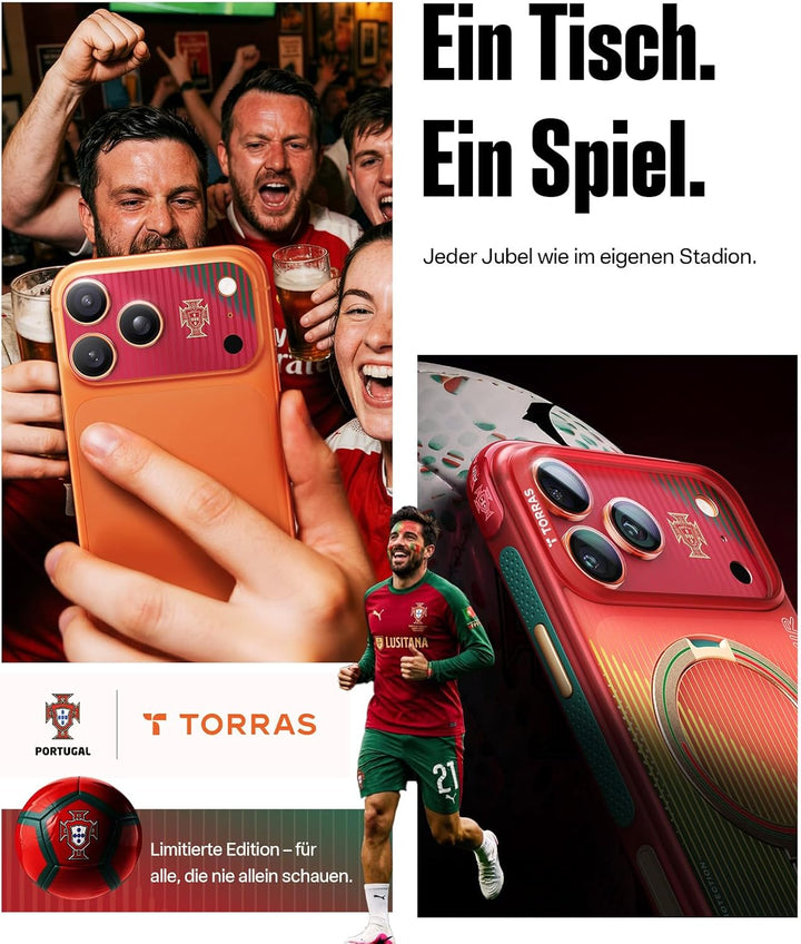 TORRAS Kameraschutz x Portuguese Football Federation (FPF) Limitierte Auflage für iPhone 17 Pro [Nr.