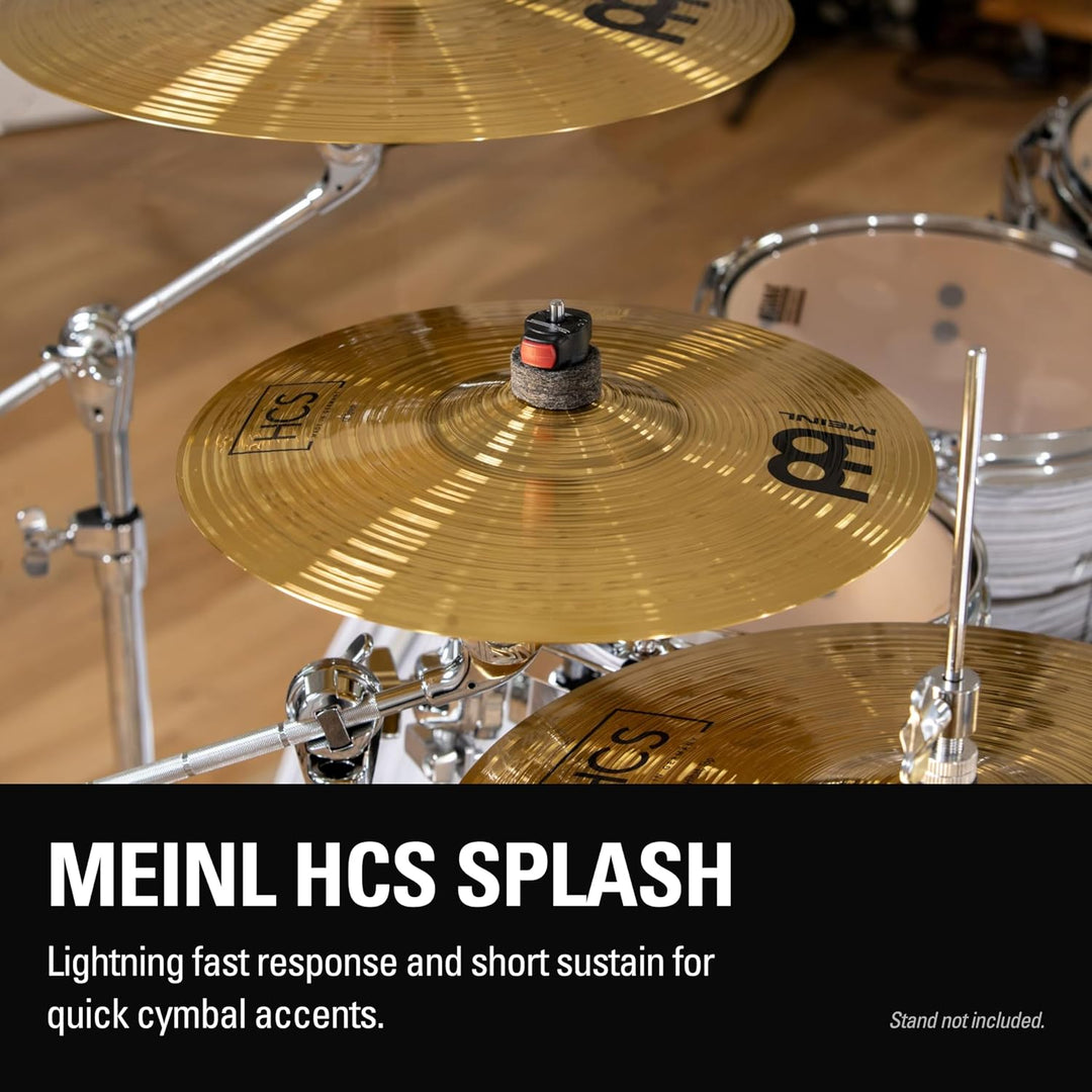 Meinl Cymbals HCS Splash 12 Zoll (Video) Schlagzeug Becken (30,48cm) Messing, Traditionelles Finish