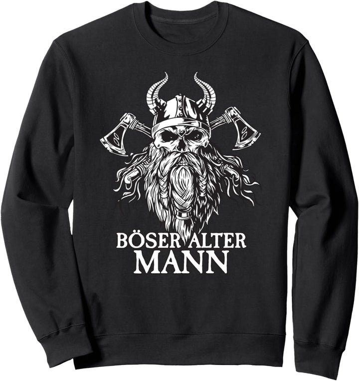 Wikinger mit Spruch I Herren Böser alter Mann I Wikinger Sweatshirt