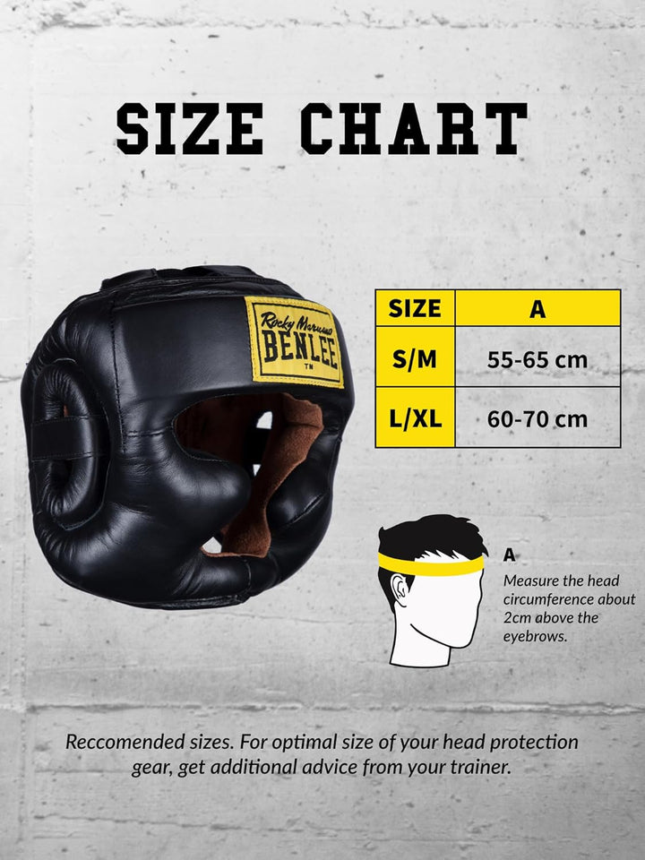 BENLEE Kopfschutz aus Leder Full FACE Protection L-XL, L-XL