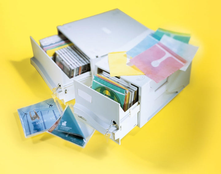Durable Multimedia Box für CDs und Disketten, abschliessbar und erweiterbar, grau, 525610 klein, kle