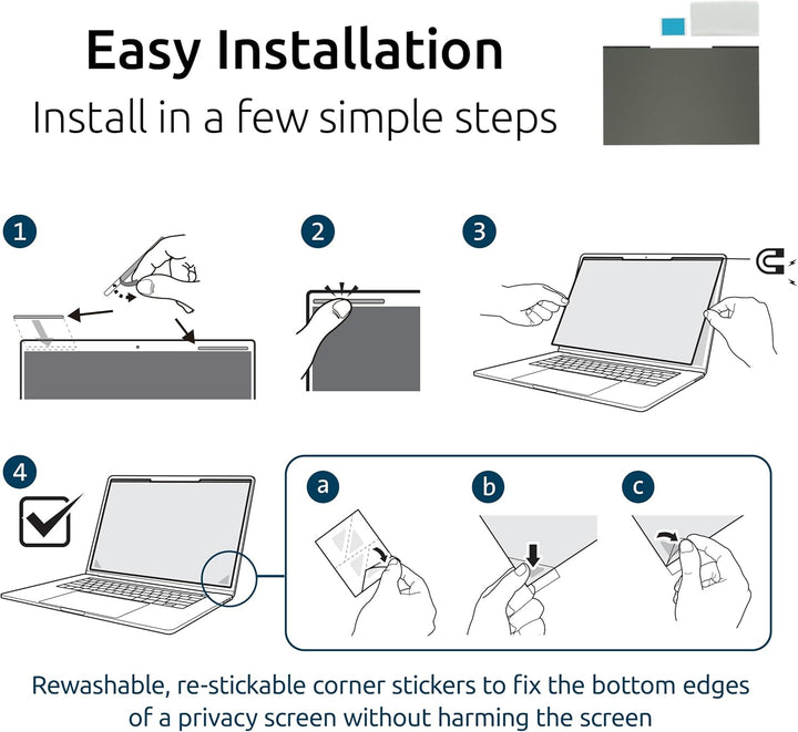 Kensington MagPro™ Magnetischer Blickschutzfilter für Laptops 14 Zoll, 16:10, Magnetische Schutzfoli