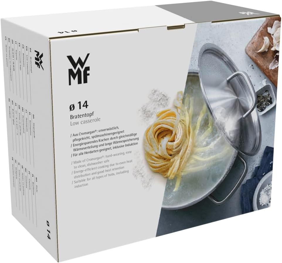 WMF Mini Kochtopf klein 14cm, kleiner Kochtopf, Metalldeckel, kleiner Topf, Bratentopf Induktion 0,9