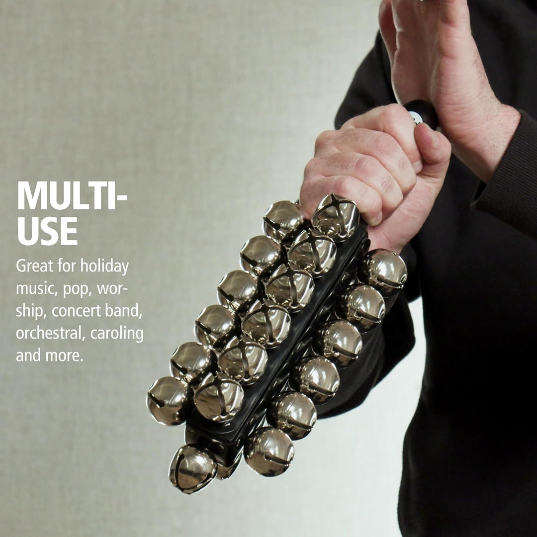 Meinl Percussion SLB25 Sleigh Bells mit 25 Glocken, schwarz