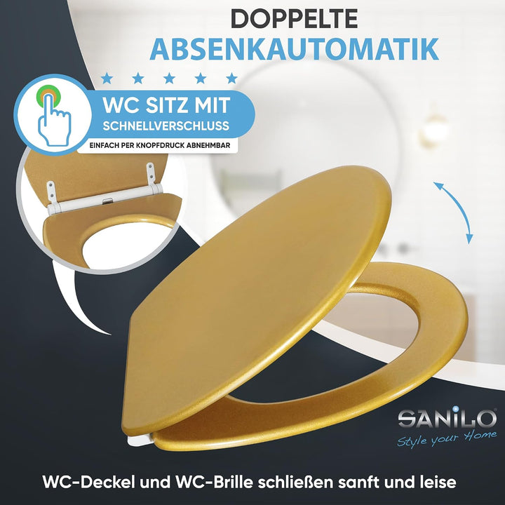 Sanilo WC Sitz mit Absenkautomatik, viele neue Toilettendeckel zur Auswahl, hochwertige Oberfläche,