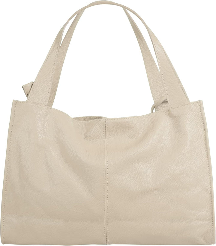 Shopper Echt Leder Damen Made in Italy, Smartphonefach, Ledertasche Damen, Handtasche Echtleder, Umh