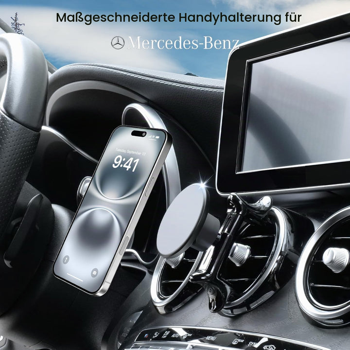 MagSafe Handyhalterung für Mercedes Benz [Runde Lüftung], Einhand Bedienung Für Mercede Benz A/B/C/E