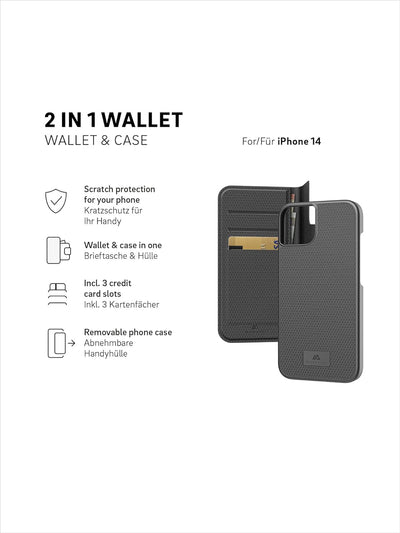 Black Rock - Hülle 360 Grad Klapphülle 2-In-1 Wallet Passend für Apple iPhone 14 I Handyhülle, Magne
