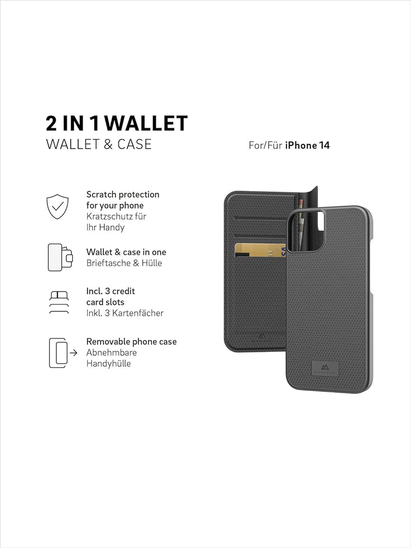 Black Rock - Hülle 360 Grad Klapphülle 2-In-1 Wallet Passend für Apple iPhone 14 I Handyhülle, Magne