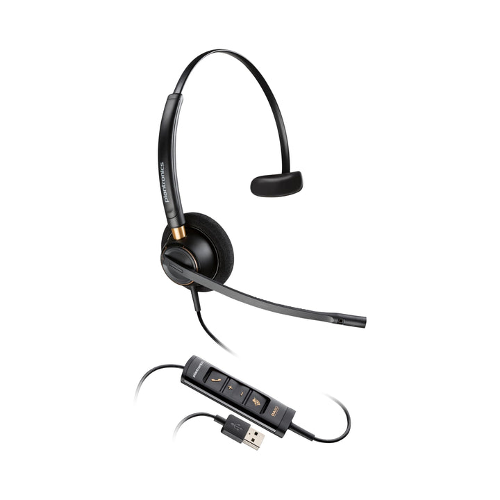 HP Poly EncorePro 515-M 500 series Headset On-Ear kabelgebunden USB-A Schwarz Zertifiziert für Micro
