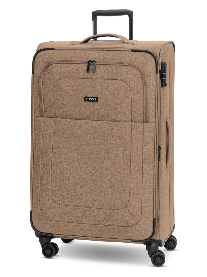 REDOLZ grosser Weichschalen Koffer für Damen & Herren | Leichter Trolley 79 cm mit 4 Doppelrollen &