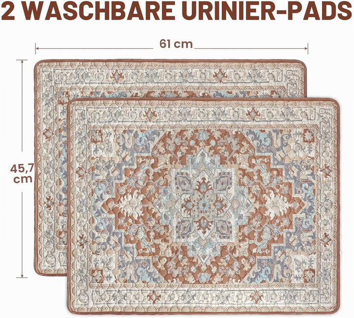 Waschbare Pinkelpads für Hunde, 2 Stück Wiederverwendbare Puppy Pads 60x45cm Super saugfähige wasser