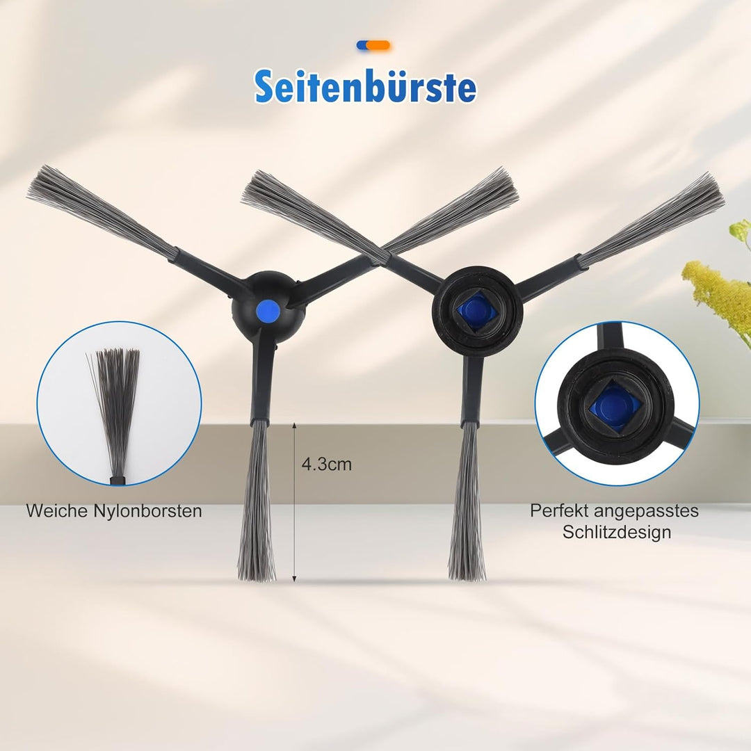 18 Stück Zubehör Set für Ecovacs Deebot X8 Pro Omni / X8 Omni Saugroboter, Ersatzteile mit 1 Hauptbü