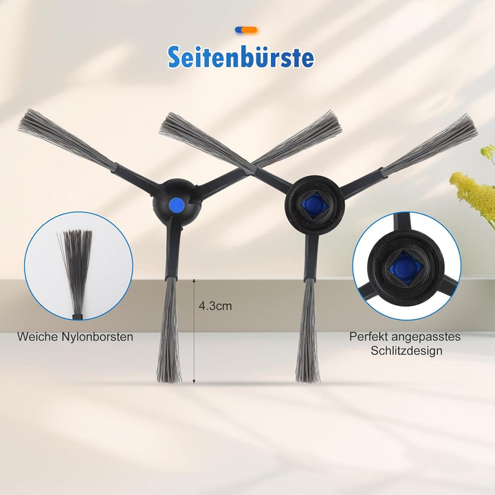 18 Stück Zubehör Set für Ecovacs Deebot X8 Pro Omni / X8 Omni Saugroboter, Ersatzteile mit 1 Hauptbü