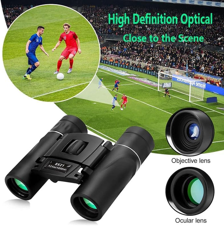 Leistungsstarkes Fernglas für Erwachsene - Kompaktes Fernglas 8x21 mit FMC Objektiv BAK4 Prisma, kle