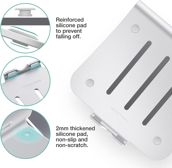Bestand Aluminiumständer für Laptop und MacBook Desktop für Apple MacBook und alle Laptops Silber 10
