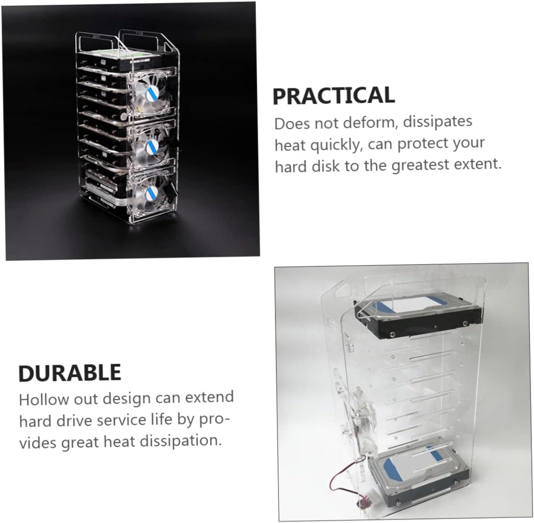DOITOOL Transparenter DIY Hard Drive Bracket Mehrschichtiger Mechanischer Festplattenrahmen Praktisc