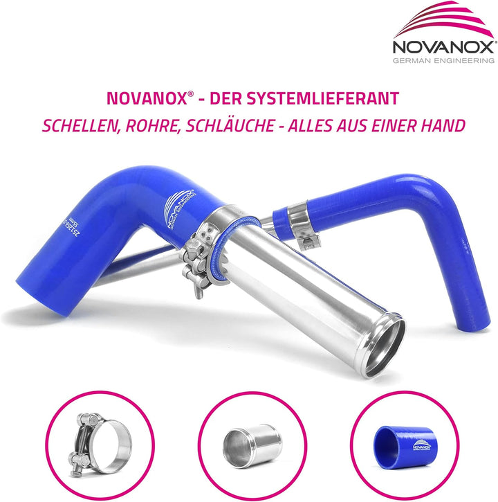 NovaNox® Superflex Silikonschlauch Drahteinlage Ø 13mm bis 54mm Grösse wählbar, Innendurchmesser:Ø 1