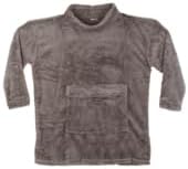 Kasanova 1 MAXI-SWEATSHIRT IN GRAUEM GEBÜRSTET, Polyester, Grigio