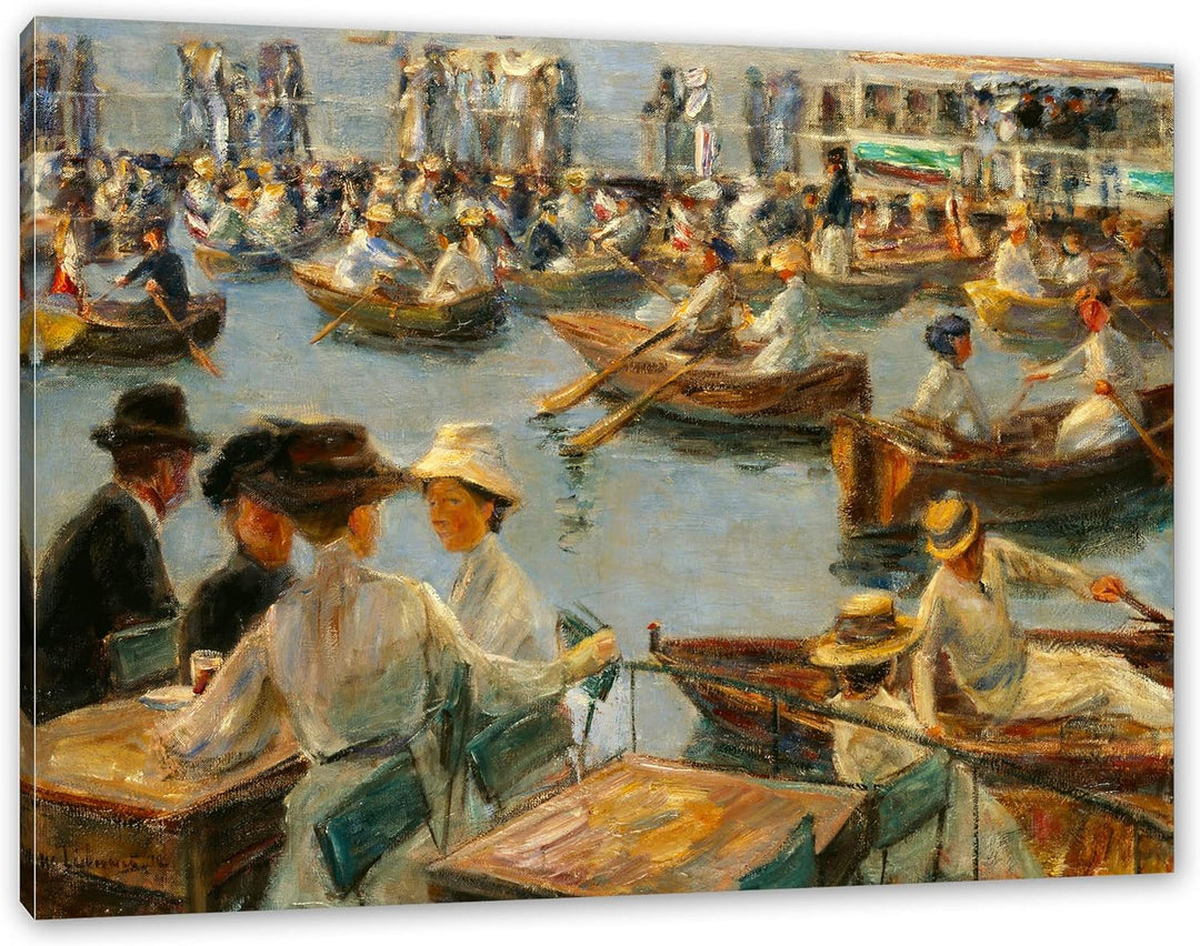Generisch Max Liebermann - An der Alster in Hamburg als Leinwandbild / Grösse: 100x70 cm / Wandbild