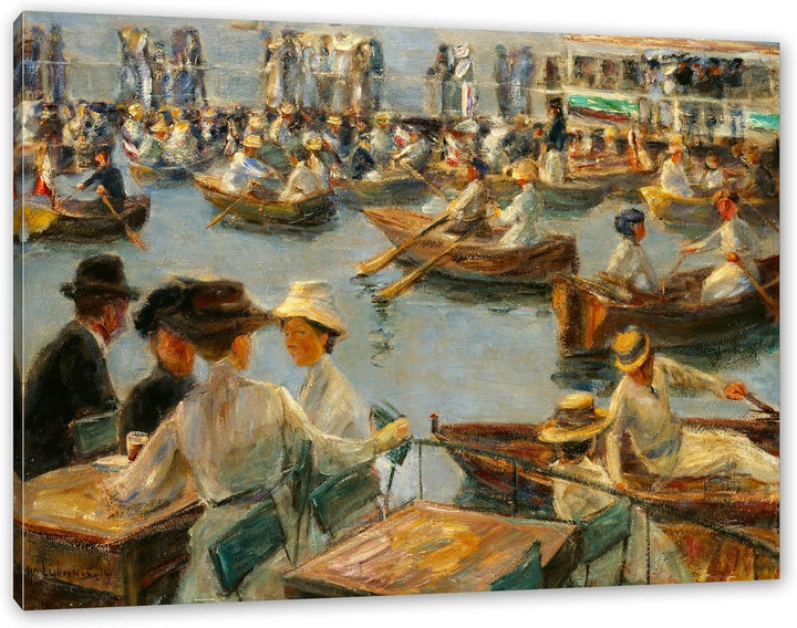 Generisch Max Liebermann - An der Alster in Hamburg als Leinwandbild / Grösse: 100x70 cm / Wandbild
