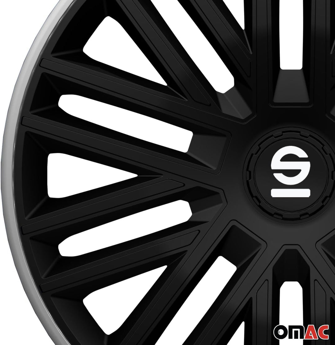 Sparco Radzierblenden Bergamo - 16-Zoll - Schwarz/Grau - Satz mit 4 Stück