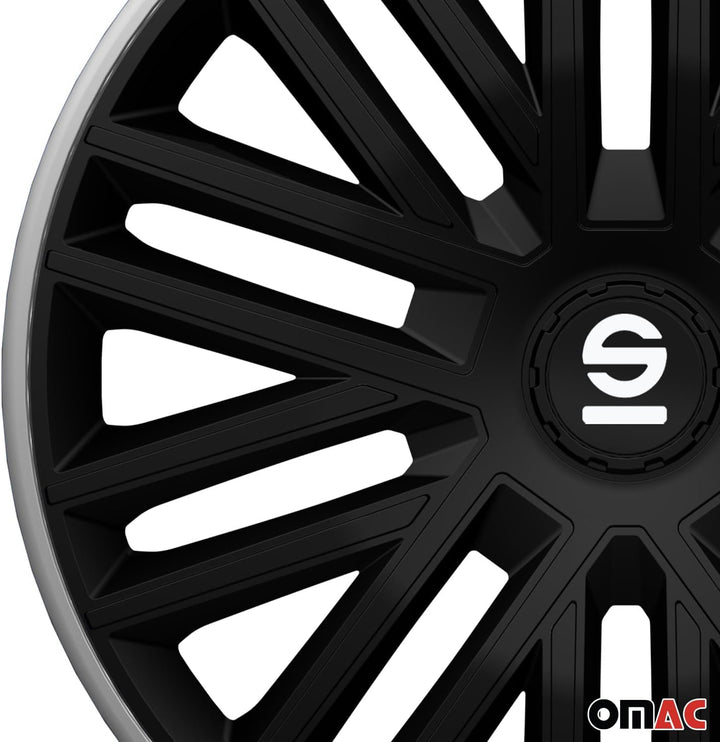 Sparco Radzierblenden Bergamo - 16-Zoll - Schwarz/Grau - Satz mit 4 Stück