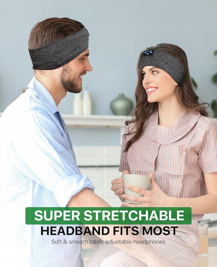 Schlafkopfhörer Bluetooth, Schlafkopfhörer Stirnband Weich Elastisch Bequem Bluetooth Stirnband Kopf