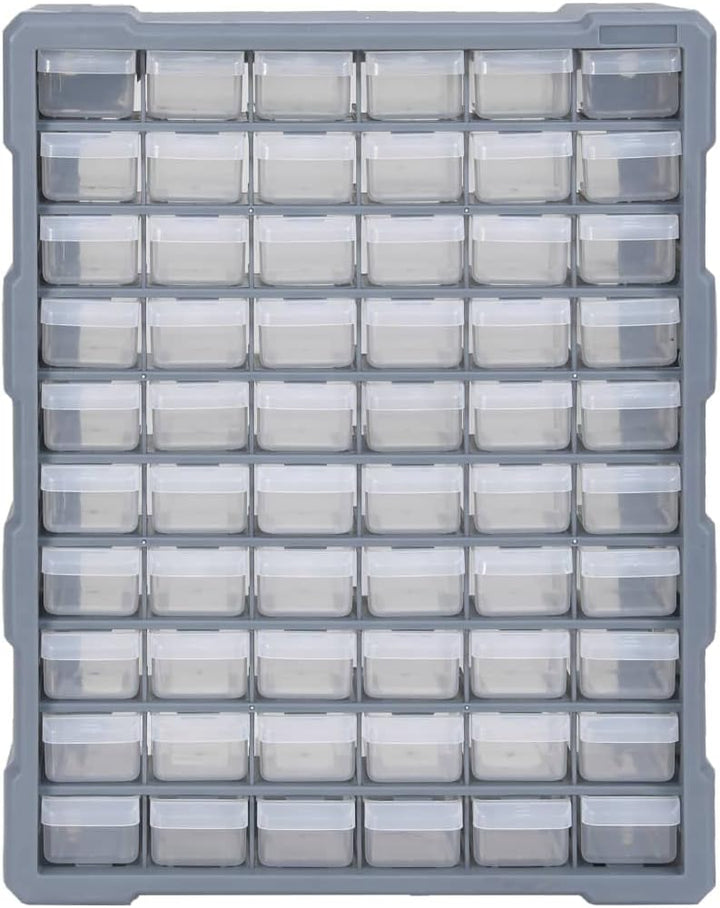 Multi-Schubladen-Organizer mit 60 Schubladen 38x16x47,5 cm Grau 60 Schubladen, Grau 60 Schubladen