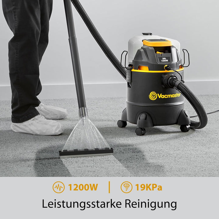 Vacmaster 3-in-1 Waschsauger Nass-Trockensauger & Teppichreinigungsmaschine mit Dual-Tank | Sprühex-