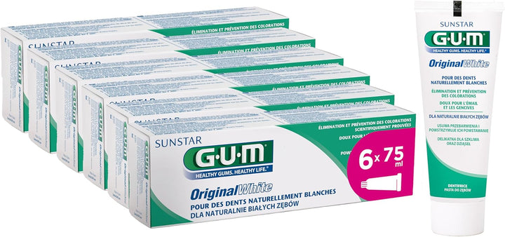 GUM Original White Zahnpasta | stellt das ursprüngliche Weiss der Zähne ohne schädliche Inhaltsstoff