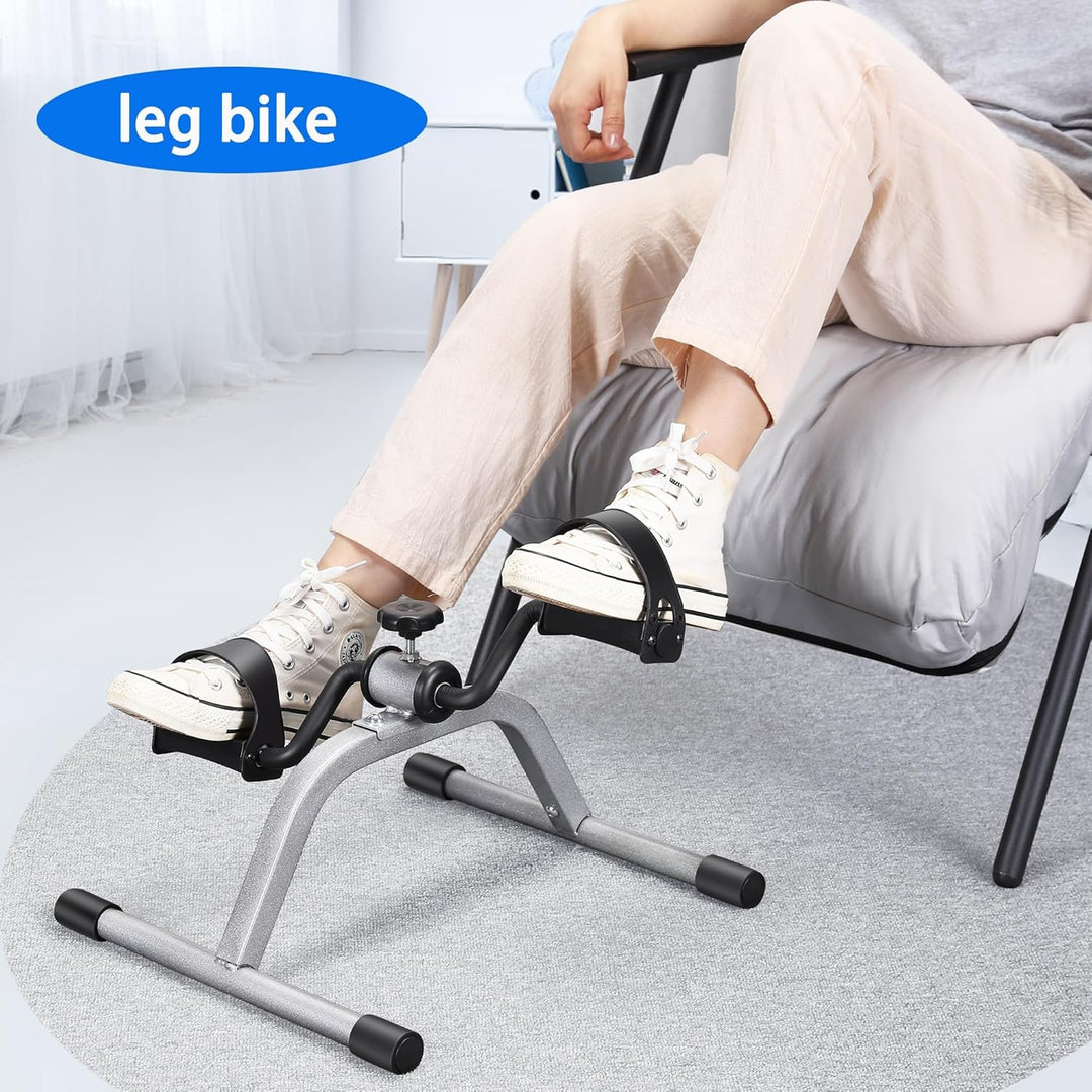Pedal-Heimtrainer für Bein- und Armerholung, leichtes und tragbares Bodenfahrrad